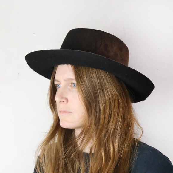 Vintage 70s Custom Reworked Landing  Western Cowboy Hat, size medium (fits S/M) - Picture 2 of 4